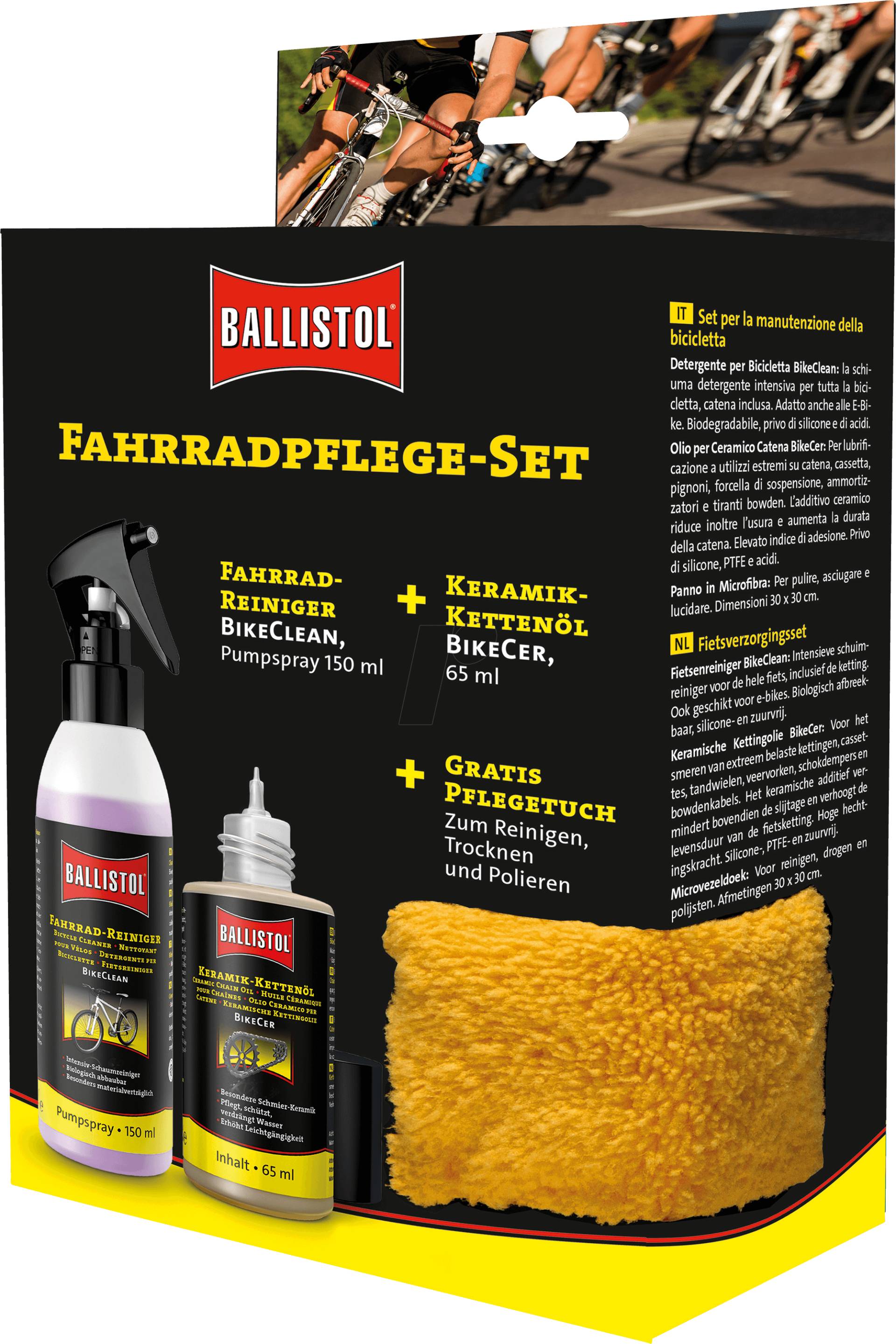 BALL 28130 - Fahrradpflege-Set, BikeCer 65 ml + BikeClean 150 ml von Ballistol