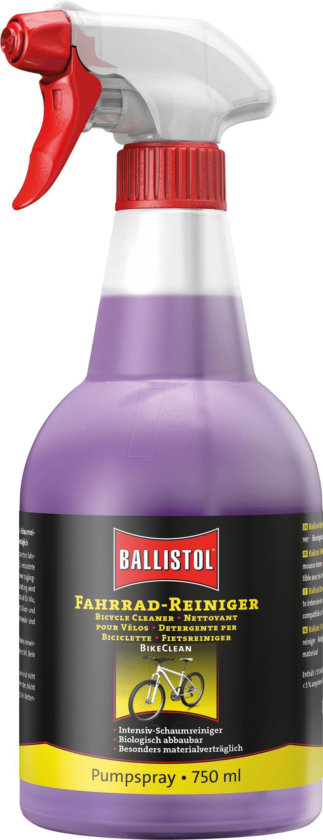 BALL 28160 - Fahrradreiniger BikeClean, 750 ml, Pumpspray von Ballistol