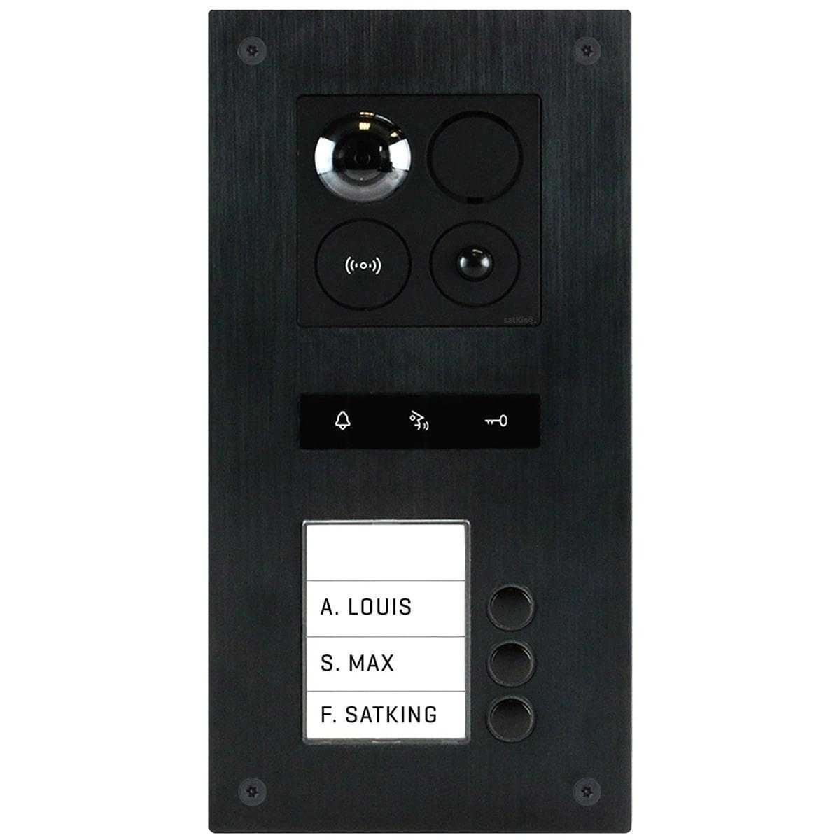 BALTER ERA Black RFID 2-Draht BUS IP Türstation für 3 Familienhaus 150° Weitwinkelobjektiv BALTER ERA Black RFID 2-Draht BUS IP Türstation für 3 Familienhaus 150° Weitwinkelobjektiv von Balter