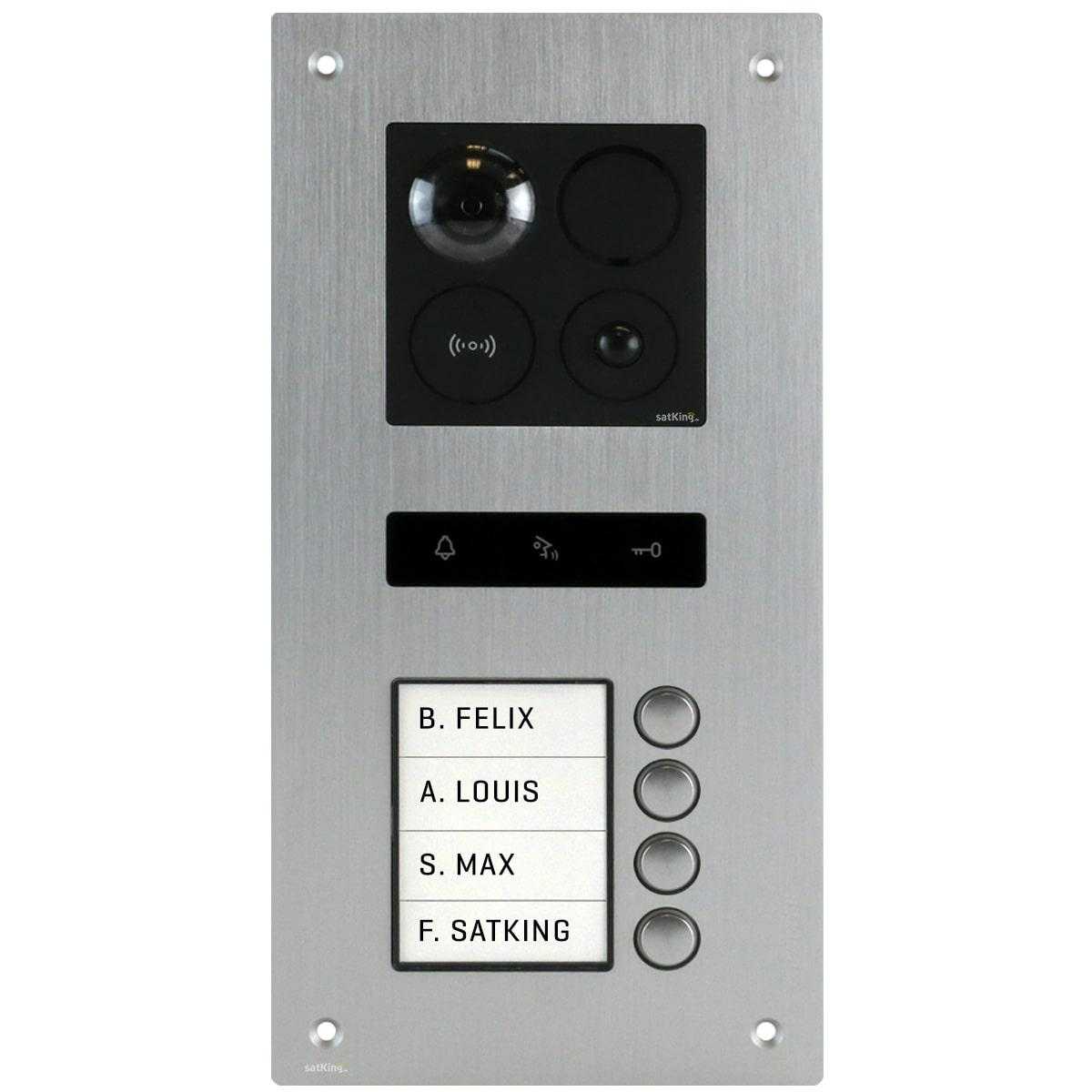 BALTER ERA Silber RFID 2-Draht BUS IP Türstation für 4 Familienhaus 150° Weitwinkelobjektiv von Balter