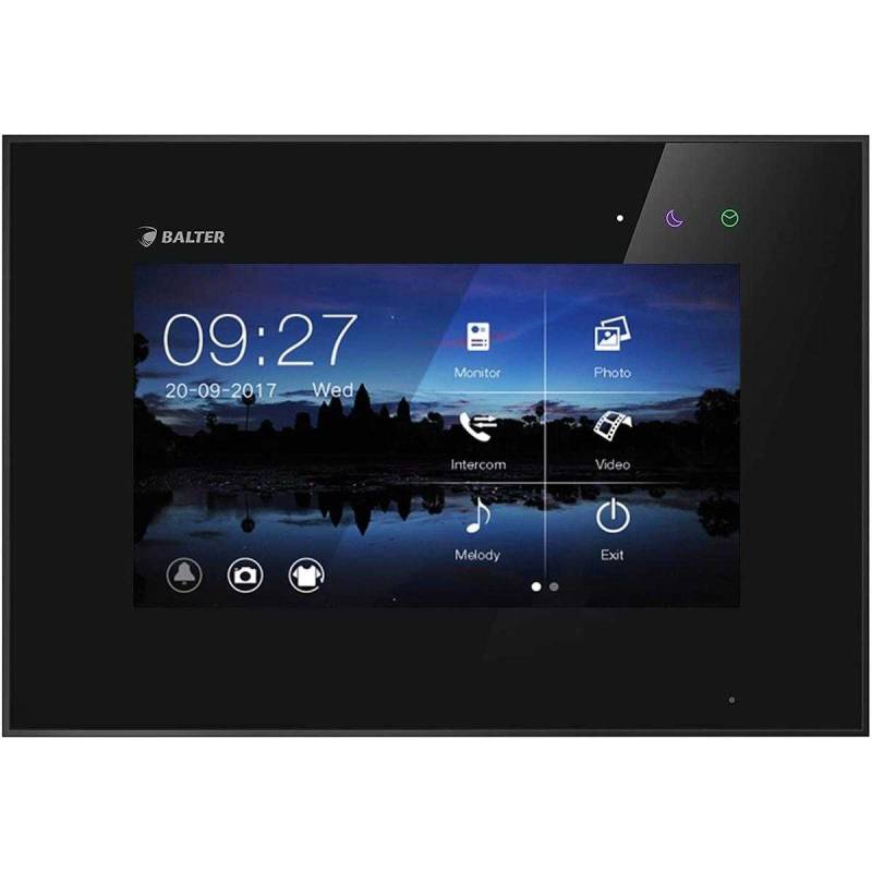 BALTER EVO 7 Videostation Schwarz (Touchscreen-Monitor 2-Draht BUS Interkom) von Balter