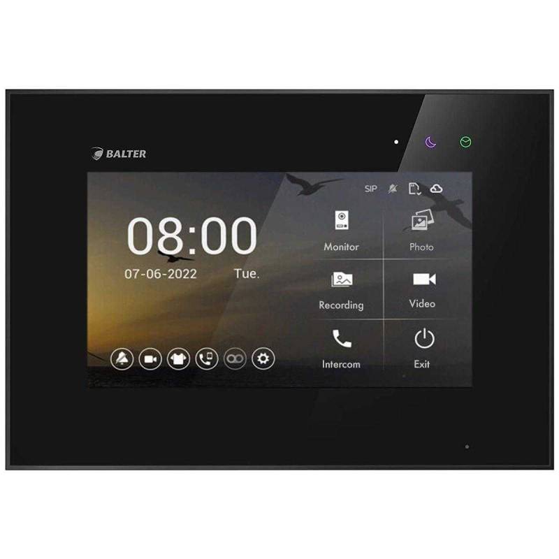 BALTER EVO HD 7 Videostation Schwarz (Touchscreen HD-Bildschirm 2-Draht BUS Plexiglas) von Balter