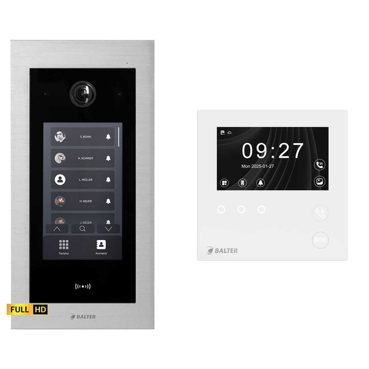 BALTER EVO HD Touch Video Türsprechanlage 4.3 Zoll Mini HD Monitor Set 1x Mini HD Monitor Weiß 1 Familienhaus Silber Unterputz BALTER EVO HD Touch Video Türsprechanlage 4.3 Zoll Mini HD Monitor Set 1x Mini HD Monitor Weiß 1 Familienhaus Silber Unterputz von Balter