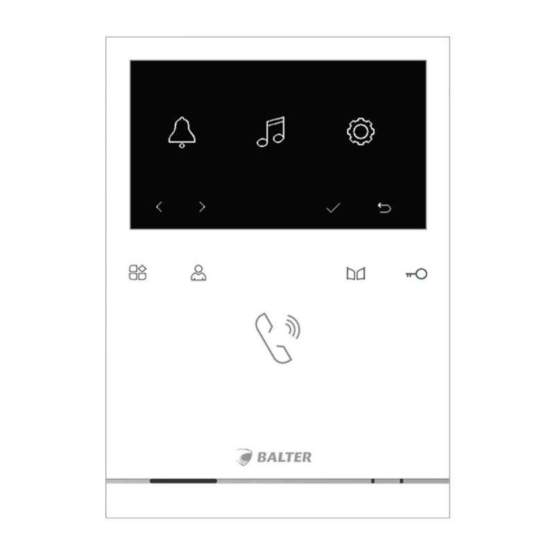 BALTER EVO-Quick 4.3 Kompaktmonitor Videostation 2-Draht BUS Technologie Weiß von Balter