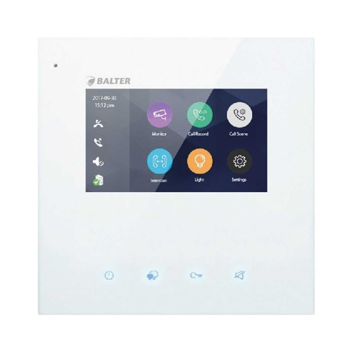 BALTER JUNO 43 Wifi Videostation Touchscreen Bildschirm 2-Draht BUS Plexiglas Weiß von Balter