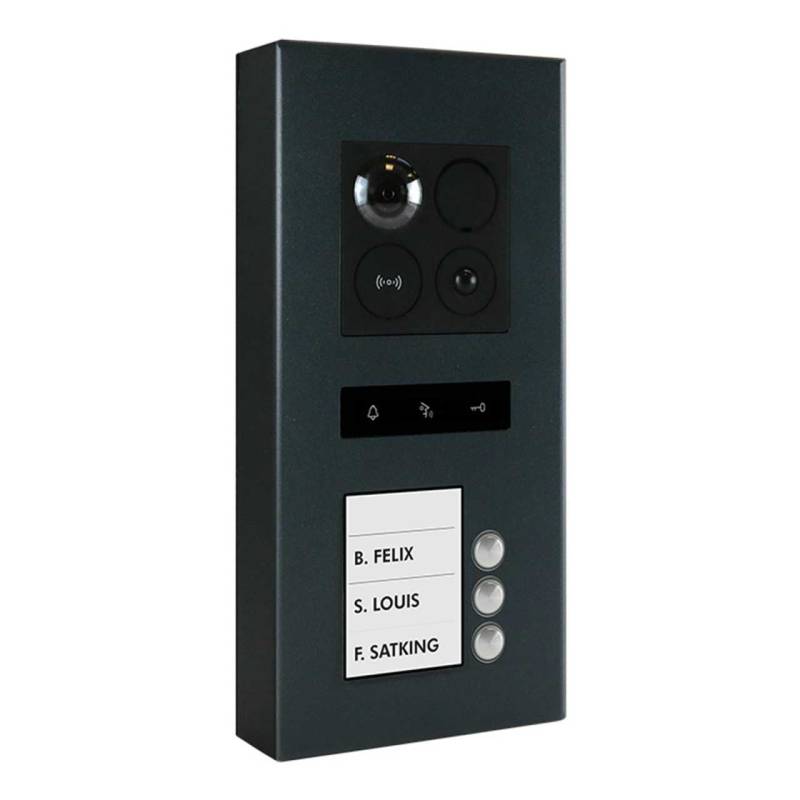 Balter ERA Graphit RFID 2-Draht BUS IP Türstation 3 Familienhaus 150° Weitwinkelobjektiv Aufputz von Balter