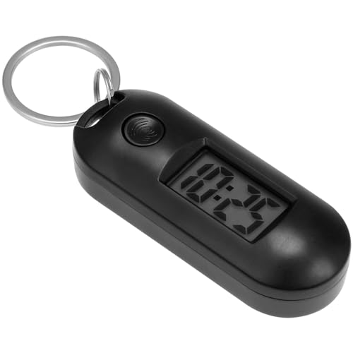 Baluue Schlüsselanhänger Hängeuhr Taschenuhr Schlüsselanhänger Digitaluhr Für Studenten Stummschaltung Schlüsselanhänger Uhr Schwarz von Baluue