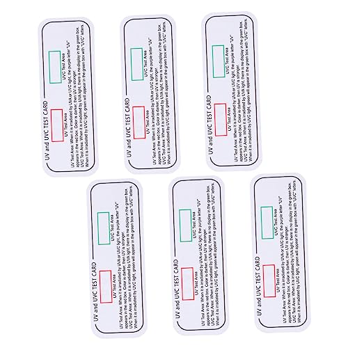 Baluue Sensor 6 Stück Uv-Test Uv-Testkarten-Box Papier-Testkarten Teststreifen Uv-Indikatorkarten Papier Innen-Glühbirne Uv-C-Detektor Glühlampentester Accessoires Für Bartagamen Baluue Sensor 6 Stück Uv-Test Uv-Testkarten-Box Papier-Testkarten Teststreifen Uv-Indikatorkarten Papier Innen-Glühbirne Uv-C-Detektor Glühlampentester Accessoires Für Bartagamen von Baluue