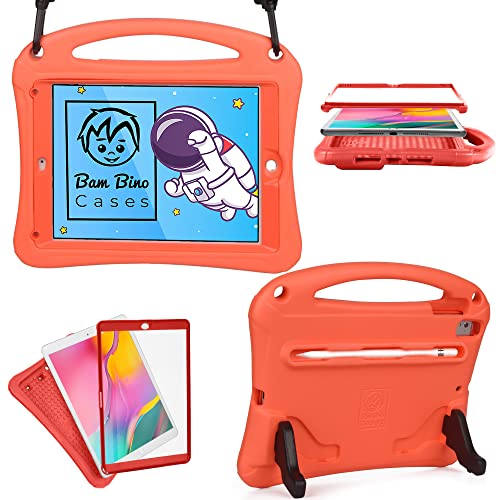 Bam Bino Space Suit Case für iPad Air 1/iPad Air 2 Hülle für Kinder, iPad 5. / iPad 6. Generation Hülle für Kinder, iPad Pro 9,7 | Schutzfolie, Schultergurt, Stifthalter, Eco-Mailer von Bam Bino Cases