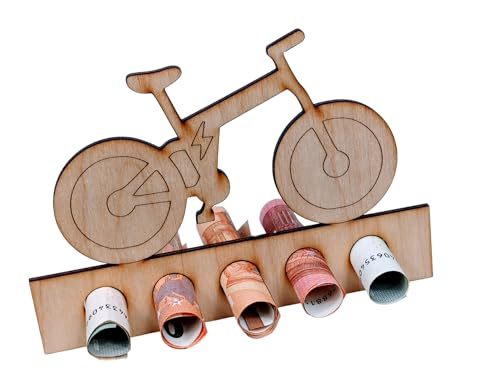 Bamboorilla Geldgeschenk Verpackung - originelles Holz Geldgeschenk - Geschenkidee für Männer und Frauen zum Geburtstag (E-Bike) von Bamboorilla