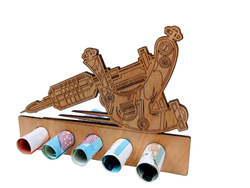 Geldgeschenk Verpackung - originelles Holz Geldgeschenk - Geschenkidee für Männer und Frauen zum Geburtstag (Tattoo/Tattoowierung) von Hafeehoo