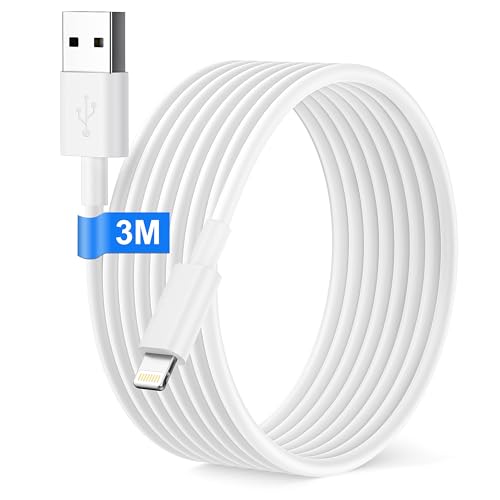 3M iPhone Ladekabel Original[MFi Certified] für iPhone 14/13 Pro/12/11/XS/XS Max/XR/X/8/8 Plus/7/7Plus/6s, iPad, USB Lightning Kabel 3M iPhone Ladekabel Schnellladekabel Lang Lightning to USB Kabel von Bamkey