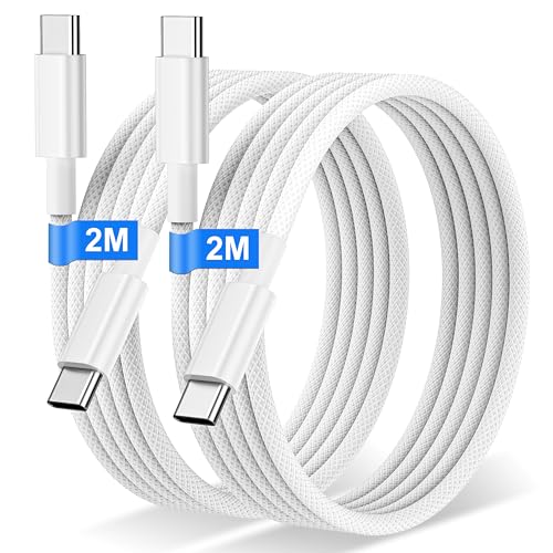 iPhone 15 16 Ladekabel 2Stück 2M, 60W Nylon USB C auf USB C Kabel, USB C auf USB C Schnellladekabel USB C Ladekabel für Apple iPhone 16/15/Pro/Pro Max, Samsung S23 S22 S21 MacBook Pro/Air, Huawei iPhone 15 16 Ladekabel 2Stück 2M, 60W Nylon USB C auf USB C Kabel, USB C auf USB C Schnellladekabel USB C Ladekabel für Apple iPhone 16/15/Pro/Pro Max, Samsung S23 S22 S21 MacBook Pro/Air, Huawei von Bamkey