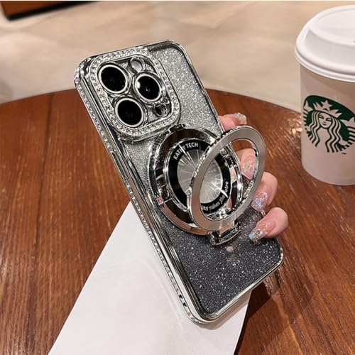BanBE Glitzer-Diamant-Hülle für iPhone 15 14 13 12 11 Pro Max 15 Plus, magnetischer Ständerhalter, weiche Silikonhülle, Silber, für iPhone 11 BanBE Glitzer-Diamant-Hülle für iPhone 15 14 13 12 11 Pro Max 15 Plus, magnetischer Ständerhalter, weiche Silikonhülle, Silber, für iPhone 11 von BanBE