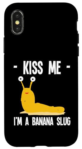 Kiss Me Im A Banana Slug Malacology Hülle für iPhone X/XS Kiss Me Im A Banana Slug Malacology Hülle für iPhone X/XS von Bananenschnecke Designs Ideen Malakologie