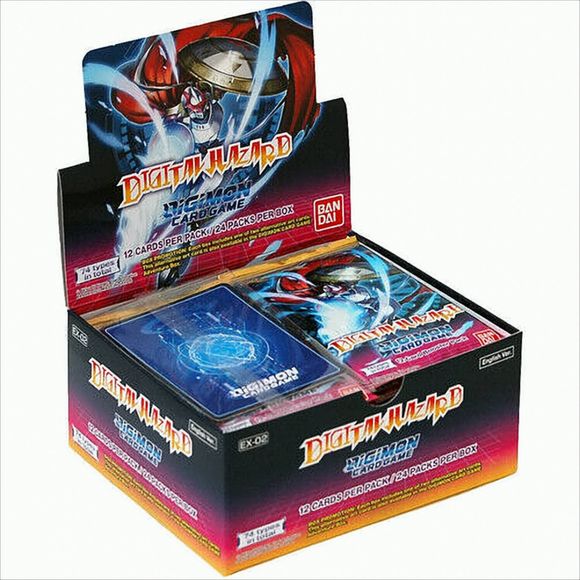 Digimon Card Game - Digital Hazard EX 02 Booster Display Englisch von Bandai