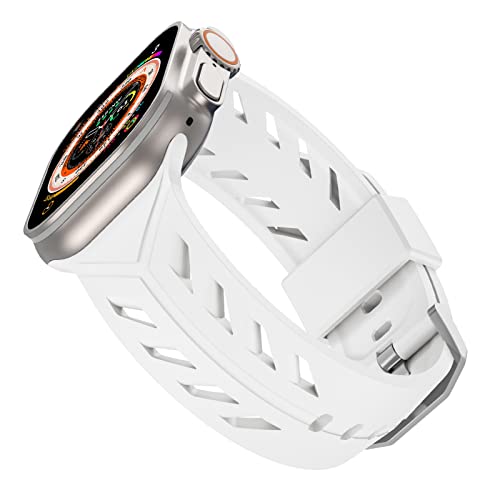 Bandiction Kompatibel mit Apple Watch Ultra Armband 49mm 45mm 44mm 42mm,Weiches Sport Silikon apfelband Armbänder iWatch Series 8 7 6 5 4 3 2 1 SE von Bandiction