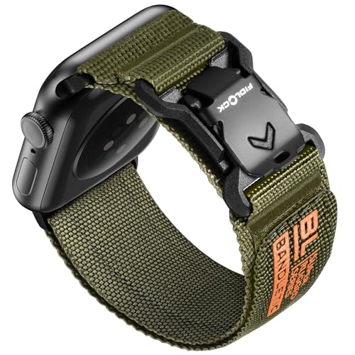 Bandletic Kompatibel mit Apple Watch Armband 42mm(Series 10) 40mm 41mm 38mm, Nylon Weiche Atmungsaktive Band mit Magnetverschluss für iWatch Ultra 2/Ultra SE Series 10 9 8 7 6 5 4 3 2 1 Damen Herren von Bandletic
