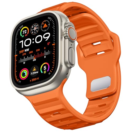 Bandletic Kompatibel mit Apple Watch Armband 46mm 44mm 45mm 49mm 42mm(3 2 1)Herren Damen, Weiches Atmungsaktive Sportband Kompatibel mit Apple Watch Ultra Armband/iWatch Series 10 9 8 7 6 5 4 3 2 1 SE von Bandletic