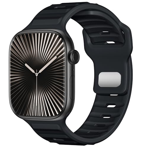 Bandletic Kompatibel mit Apple Watch Armband 46mm 44mm 45mm 49mm 42mm(3 2 1)Herren Damen, Weiches Atmungsaktive Sportband Kompatibel mit Apple Watch Ultra Armband/iWatch Series 10 9 8 7 6 5 4 3 2 1 SE von Bandletic