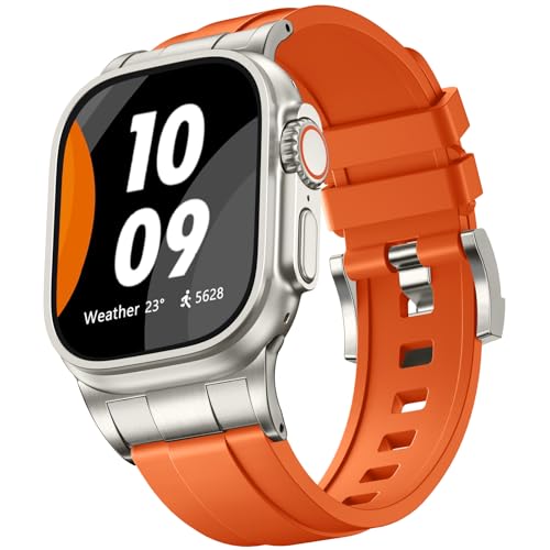 Bandletic Kompatibel mit Apple Watch Ultra 2 Armband/Apple Watch Ultra Armband - 45mm 44mm 49mm 46mm 42mm, Sport Atmungsaktive Bänder mit Edelstahlverbinder für iWatch Serie SE 10 9 8 7 6 5 4 3 2 1 Bandletic Kompatibel mit Apple Watch Ultra 2 Armband/Apple Watch Ultra Armband - 45mm 44mm 49mm 46mm 42mm, Sport Atmungsaktive Bänder mit Edelstahlverbinder für iWatch Serie SE 10 9 8 7 6 5 4 3 2 1 von Bandletic