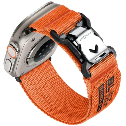 Bandletic Kompatibel mit Apple Watch Ultra 2 Armband - 49mm 45mm 46mm 44mm 42mm(3 2 1)Armband, R-Nylon Weiches Atmungsaktives Band mit Magnetverschluss für iWatch Ultra 2/Ultra SE Serie 10 9 8 7 6 5 4 Bandletic Kompatibel mit Apple Watch Ultra 2 Armband - 49mm 45mm 46mm 44mm 42mm(3 2 1)Armband, R-Nylon Weiches Atmungsaktives Band mit Magnetverschluss für iWatch Ultra 2/Ultra SE Serie 10 9 8 7 6 5 4 von Bandletic