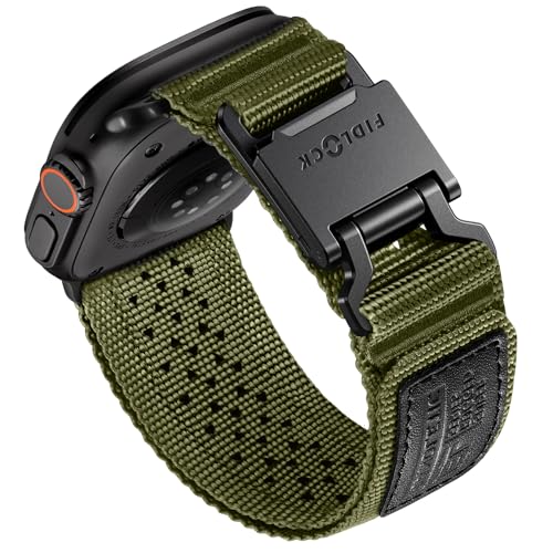 Bandletic Kompatibel mit Apple Watch Ultra 2 Armband 49mm - mit FIDLOCK Magnetschnalle, Nylon Weiches Sportarmband für iWatch Series 10 46mm 9 8 7 45mm SE 6 5 4 44mm für Herren Damen, Armeegrün Bandletic Kompatibel mit Apple Watch Ultra 2 Armband 49mm - mit FIDLOCK Magnetschnalle, Nylon Weiches Sportarmband für iWatch Series 10 46mm 9 8 7 45mm SE 6 5 4 44mm für Herren Damen, Armeegrün von Bandletic