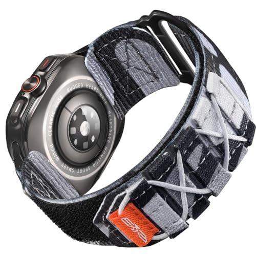 Bandletic Nylon Armband Kompatibel mit Samsung Galaxy Watch Ultra Armband 47mm 2024 Herren Damen, Weiches Atmungsaktives Klettverschluss Sportarmband Zubehör für Galaxy Watch Ultra 47mm, Klein/Camo Bandletic Nylon Armband Kompatibel mit Samsung Galaxy Watch Ultra Armband 47mm 2024 Herren Damen, Weiches Atmungsaktives Klettverschluss Sportarmband Zubehör für Galaxy Watch Ultra 47mm, Klein/Camo von Bandletic
