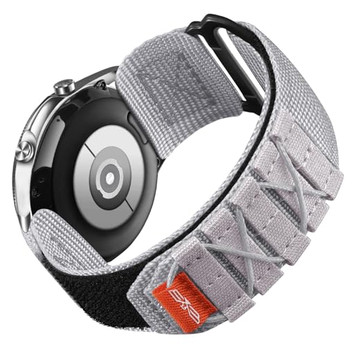 Bandletic Uhrenarmband 22mm Kompatible mit Samsung Galaxy Watch 3 45mm/Huawei Watch GT4/GT3/GT2 46mm Armband, Nylon Sport Ersatzarmband für Galaxy Watch 46mm/Garmin Venu 3/2 for Men Women, L/Weiß Grau Bandletic Uhrenarmband 22mm Kompatible mit Samsung Galaxy Watch 3 45mm/Huawei Watch GT4/GT3/GT2 46mm Armband, Nylon Sport Ersatzarmband für Galaxy Watch 46mm/Garmin Venu 3/2 for Men Women, L/Weiß Grau von Bandletic