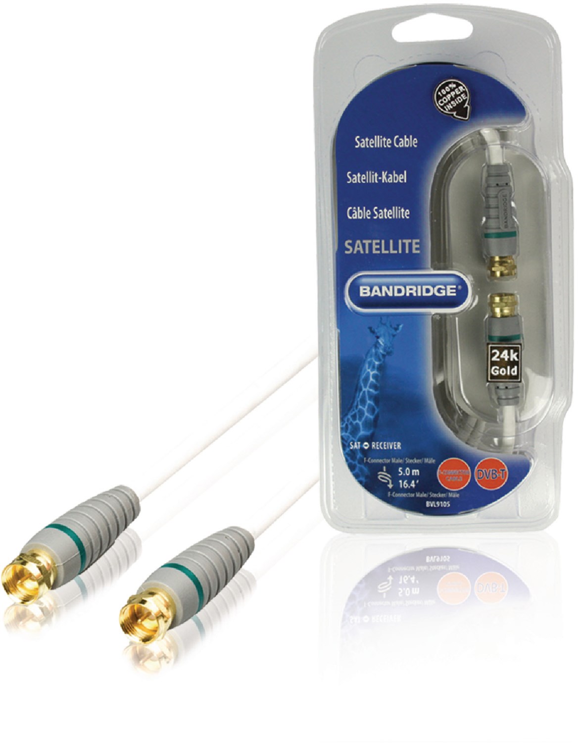 BVL9105 Antennenkabel (5m) weiß von Bandridge