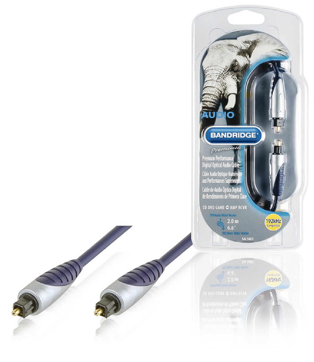 SAL5605 Optisches Audiokabel (5m) schwarz von Bandridge