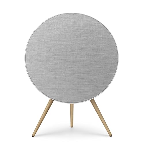 Bang & Olufsen Beosound A9 (5. Gen) – Legendärer WiFi und Bluetooth Heimlautsprecher mit raumfüllendem Sound, leistungsfähiger Luxus-Standlautsprecher mit Eichenbeinen - Natural Aluminium von Bang & Olufsen