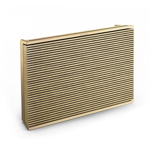 Bang & Olufsen Beosound Level - Kabelloser Tragbarer Wifi und Bluetooth-Lautsprecher (16 Stunden Akkulaufzeit), Cradle to Cradle Zertifizierter Nachhaltiger Lautsprecher - Gold Tone/Wood von Bang & Olufsen