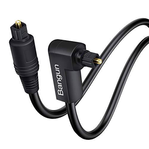 Bangun 90 Grad Optisches Kabel 3m, Toslink Optisches Digital-Audiokabel mit 360 Grad Rotierend Rechtwinkliges Stecker, Toslink Kabel Digitalkabel Kompatibel mit Soundbar/TV/Xbox/PS4/Heimkino, Schwarz Bangun 90 Grad Optisches Kabel 3m, Toslink Optisches Digital-Audiokabel mit 360 Grad Rotierend Rechtwinkliges Stecker, Toslink Kabel Digitalkabel Kompatibel mit Soundbar/TV/Xbox/PS4/Heimkino, Schwarz von Bangun