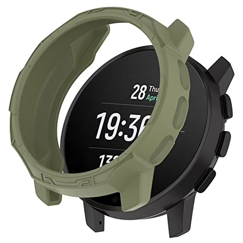 Passend für SUUNTO 9 Peak Pro Hülle, stoßfest, stoßfest, weich, langlebig, TPU-Schutzhülle, Stoßfängerrahmen, Zubehör für SUUNTO 9 Peak/SUUNTO 9 Peak Pro Smartwatch (grün) von Bangyee