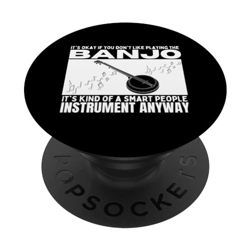 Banjo Is For Smart People Lustiger Banjo-Spieler PopSockets Klebender PopGrip von Banjo Gifts For Men And Women