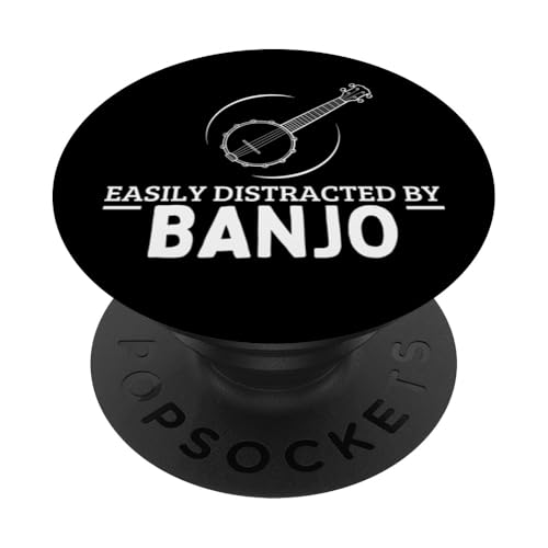 Leicht abgelenkt durch Banjo-Spieler PopSockets Klebender PopGrip Leicht abgelenkt durch Banjo-Spieler PopSockets Klebender PopGrip von Banjo Gifts For Men And Women
