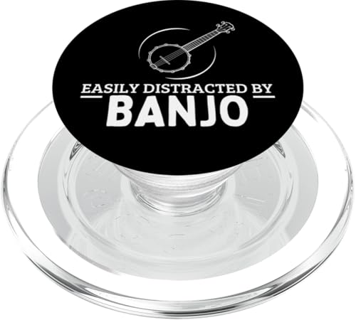 Leicht abgelenkt durch Banjo-Spieler PopSockets PopGrip für MagSafe von Banjo Gifts For Men And Women