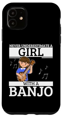 Unterschätze niemals ein Mädchen mit einer Banjo-Banjo-Spielerin Hülle für iPhone 11 Unterschätze niemals ein Mädchen mit einer Banjo-Banjo-Spielerin Hülle für iPhone 11 von Banjo Gifts For Men And Women