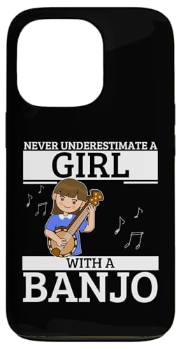 Unterschätze niemals ein Mädchen mit einer Banjo-Banjo-Spielerin Hülle für iPhone 13 Pro Unterschätze niemals ein Mädchen mit einer Banjo-Banjo-Spielerin Hülle für iPhone 13 Pro von Banjo Gifts For Men And Women