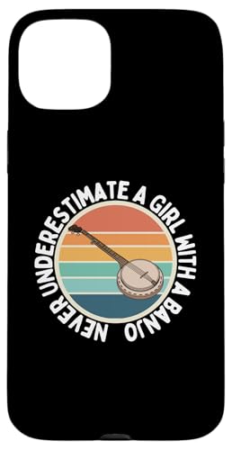 Unterschätze niemals ein Mädchen mit einer Banjo-Banjo-Spielerin Hülle für iPhone 15 Plus Unterschätze niemals ein Mädchen mit einer Banjo-Banjo-Spielerin Hülle für iPhone 15 Plus von Banjo Gifts For Men And Women