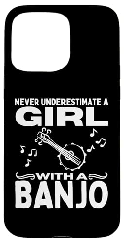 Unterschätze niemals ein Mädchen mit einer Banjo-Banjo-Spielerin Hülle für iPhone 15 Pro Max Unterschätze niemals ein Mädchen mit einer Banjo-Banjo-Spielerin Hülle für iPhone 15 Pro Max von Banjo Gifts For Men And Women
