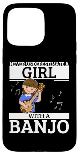 Unterschätze niemals ein Mädchen mit einer Banjo-Banjo-Spielerin Hülle für iPhone 15 Pro Max Unterschätze niemals ein Mädchen mit einer Banjo-Banjo-Spielerin Hülle für iPhone 15 Pro Max von Banjo Gifts For Men And Women
