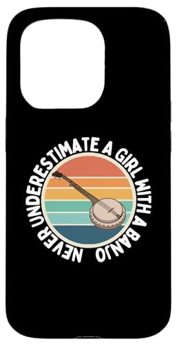 Unterschätze niemals ein Mädchen mit einer Banjo-Banjo-Spielerin Hülle für iPhone 15 Pro Unterschätze niemals ein Mädchen mit einer Banjo-Banjo-Spielerin Hülle für iPhone 15 Pro von Banjo Gifts For Men And Women