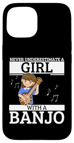 Unterschätze niemals ein Mädchen mit einer Banjo-Banjo-Spielerin Hülle für iPhone 15 Unterschätze niemals ein Mädchen mit einer Banjo-Banjo-Spielerin Hülle für iPhone 15 von Banjo Gifts For Men And Women