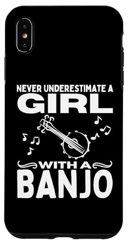 Unterschätze niemals ein Mädchen mit einer Banjo-Banjo-Spielerin Hülle für iPhone XS Max Unterschätze niemals ein Mädchen mit einer Banjo-Banjo-Spielerin Hülle für iPhone XS Max von Banjo Gifts For Men And Women