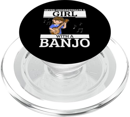 Unterschätze niemals ein Mädchen mit einer Banjo-Banjo-Spielerin PopSockets PopGrip für MagSafe von Banjo Gifts For Men And Women