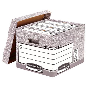 10 Bankers Box Archivboxen Bankers Box grau 33,5 x 40,4 x 29,2 cm von Bankers Box