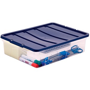 10 Bankers Box Aufbewahrungsboxen 12,0 l transparent, blau 32,0 x 40,0 x 11,0 cm 10 Bankers Box Aufbewahrungsboxen 12,0 l transparent, blau 32,0 x 40,0 x 11,0 cm von Bankers Box