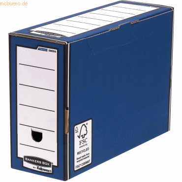 10 x Bankers Box Archivschachtel Premium 127mm blau von Bankers Box